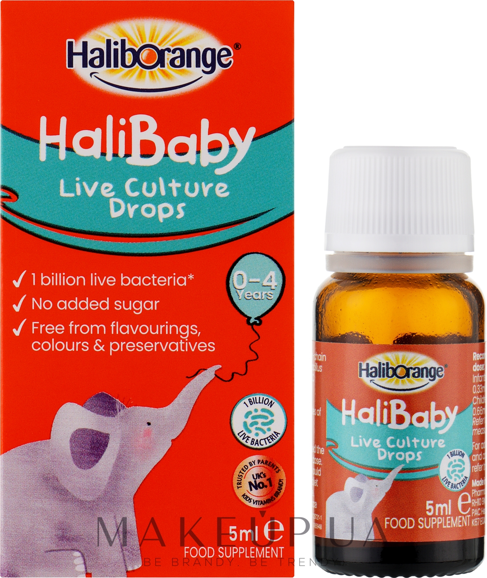 Пробиотики для детей от 6 месяцев - Haliborange HaliBaby Live Culture Drops  — фото 5ml