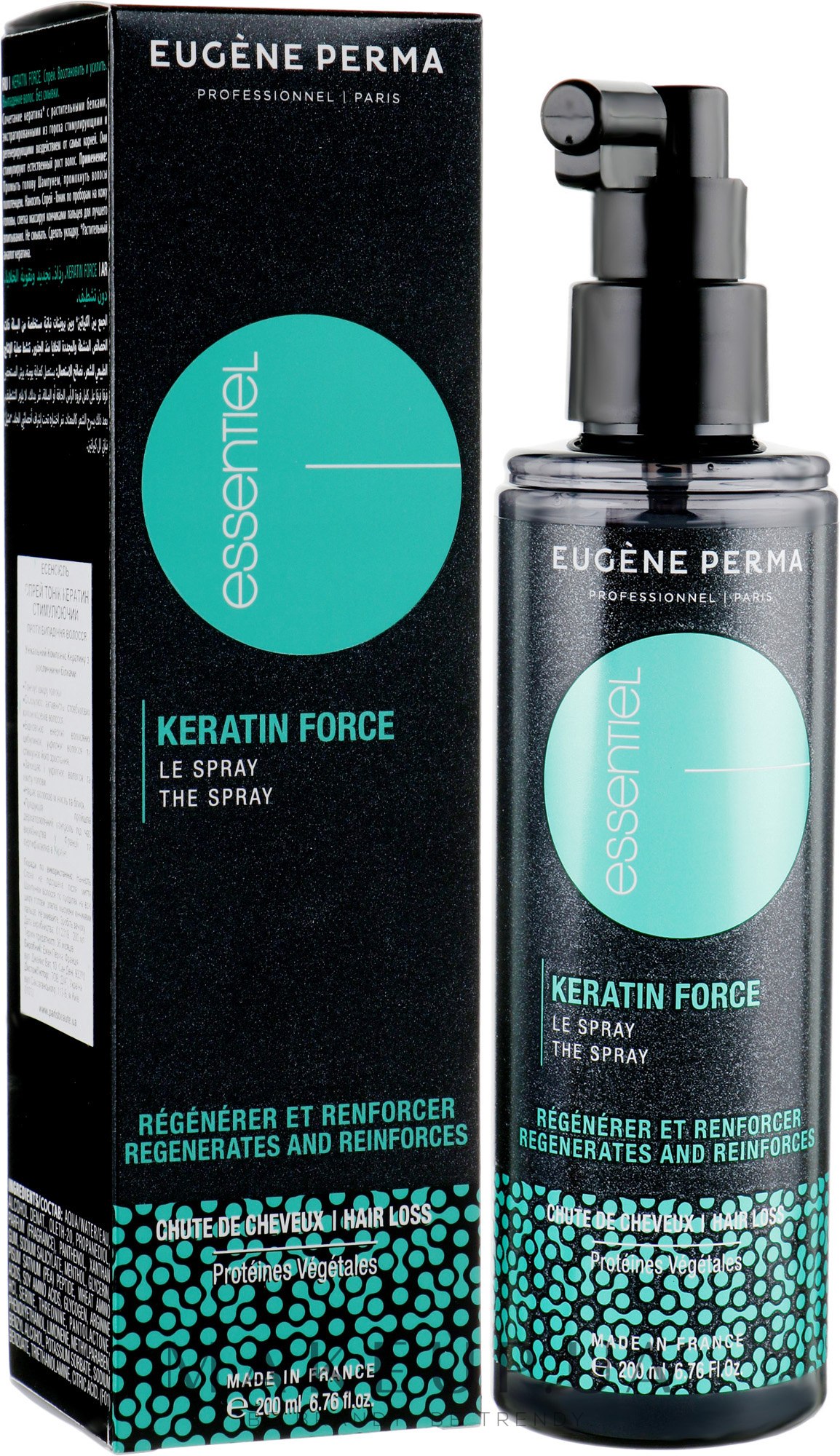 Спрей-тонік з кератином, що стимулює ріст волосся - Eugene Perma Essentiel Keratin Force Spray — фото 200ml