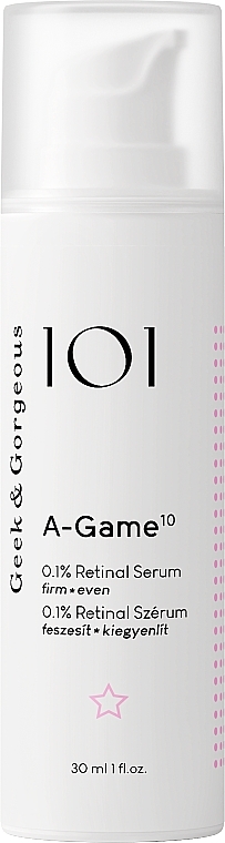 Сироватка для обличчя з ретиналем 0,1% - Geek & Gorgeous A-Game 10 0,1% Retinal Serum