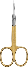 Ножиці для кутикули, кольорова ручка, золотиста - Merci — фото N1