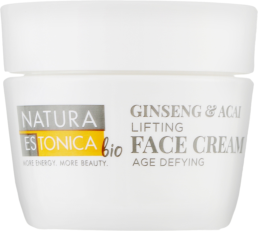 Крем для обличчя підтягувальний "Женьшень та асаї" - Natura Estonica Ginseng & Acai Face Cream