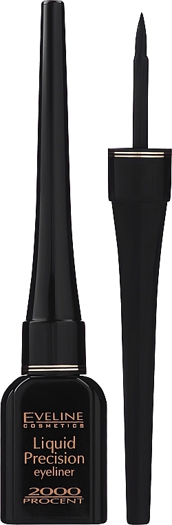 Водостойкая подводка для глаз - Eveline Cosmetics Liquid Precision Eyeliner 2000 Procent Waterproof