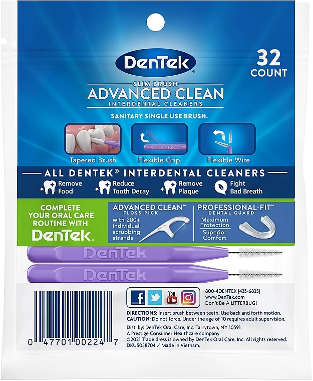 Щітки ультра тонкі для дуже вузьких міжзубних проміжків - DenTek Slim Brush Cleaners Ultra Thin Tapered — фото N2