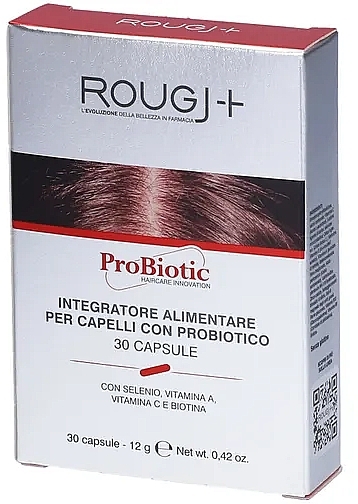 Пробиотическая добавка против выпадения волос в капсулах - Rougj+ ProBiotic Integratore Anticaduta Probiotic in Capsule — фото N1