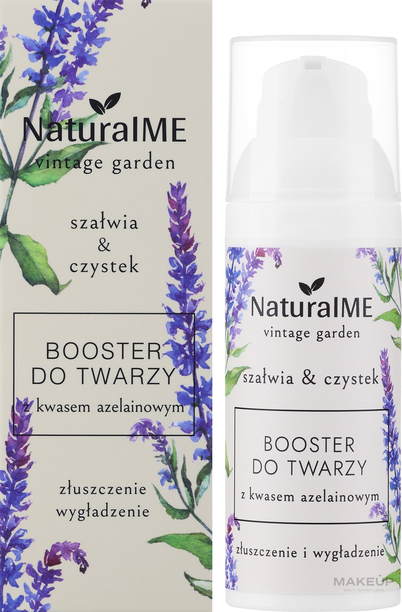 Бустер для лица с азелоглицином "Шалфей и ладанник" - NaturalME Vintage Garden Sage & Cistus Exfoliation & Smoothing Booster With Azeloglycine — фото 50ml