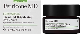 Зміцнювальний та освітлювальний крем для повік - Perricone MD Hypoallergenic Clean Correction Firming & Brightening Eye Cream — фото N2