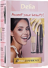 Парфумерія, косметика Delia Cosmetics Accent Your Beauty! (lipstick/5ml + mascara/12ml + eyeliner/4ml) - Набір