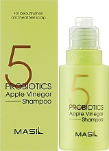 М'який бессульфатний шампунь з проботіками і яблучним оцтом - Masil 5 Probiotics Apple Vinegar Shampoo — фото N2