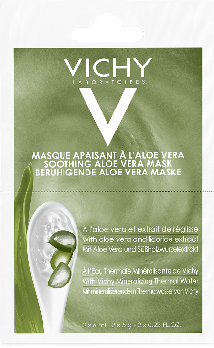Vichy Soothing Aloe Vera Mask - Успокаивающая маска с алоэ вера: купить по лучшей цене в Украине | Makeup.ua