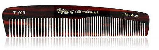Расческа карманная мужская, 12,5 см, коричневая T 013 - Taylor of Old Bond Street — фото N1