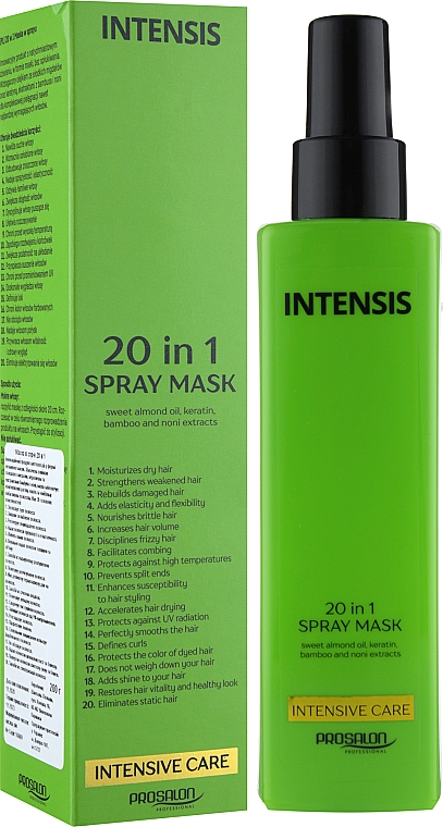 Відновлювальна маска-спрей для волосся 20 в 1 - Prosalon Intensis Intensive Care Spray — фото N2