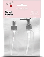 Пляшечка пластикова, з розпилювачем і дозатором, 2 шт. - Gillian Jones Travel Size Bottles 100 ml — фото N1