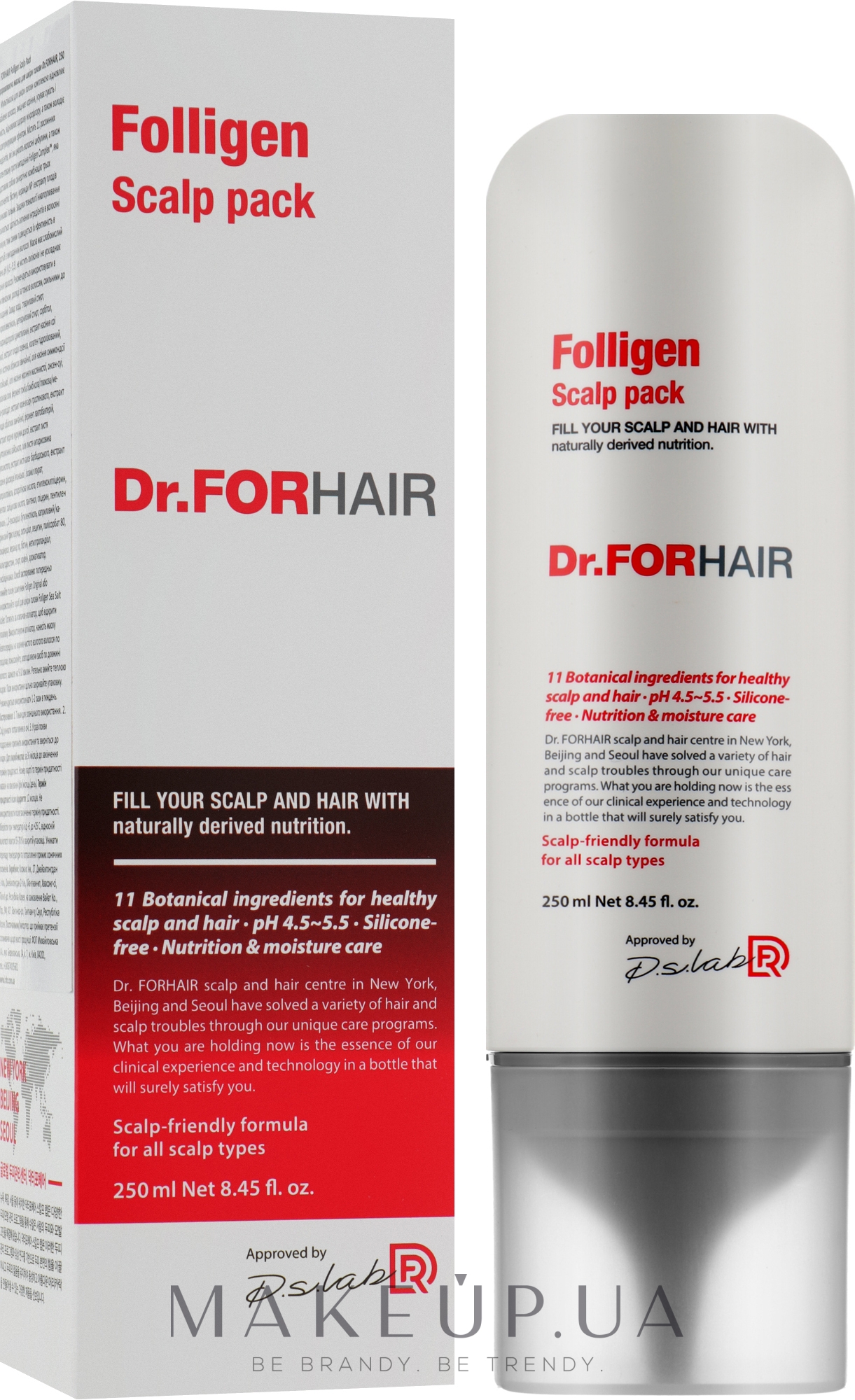 Оздоравливающая маска для кожи головы - Dr.FORHAIR Folligen Scalp Pack — фото 250ml