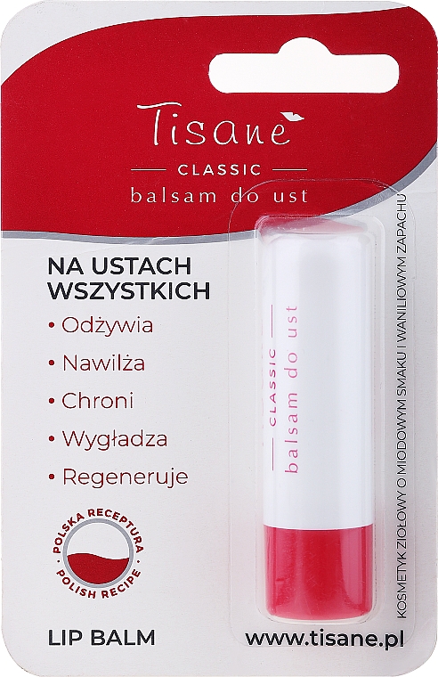 Гігієнічна помада для губ, блістер - Farmapol Tisane Classic Lip Balm — фото N1