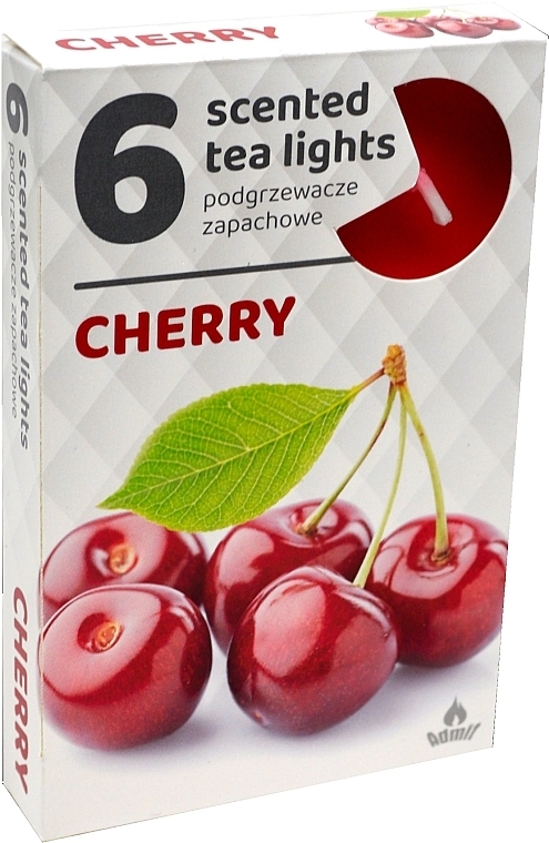 Чайные свечи "Вишня", 6 шт. - Admit Scented Tea Light Cherry — фото N1