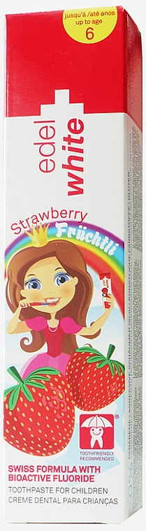 Дитяча зубна паста "Полуниця" - Edel+White Stawberry Tothpaste