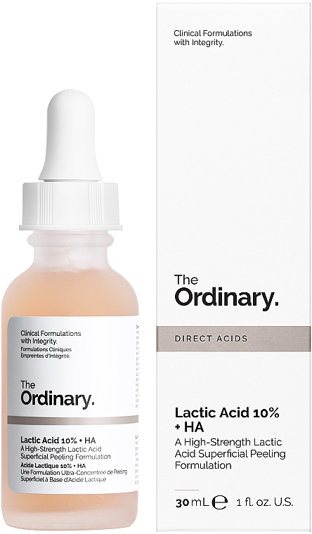 The Ordinary Lactic Acid 10% + HA 2% - Пілінг з молочною кислотою 10% та гіалуроновою кислотою — фото N2