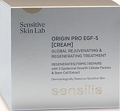 Духи, Парфюмерия, косметика Крем для лица - Sensilis Origin Pro Egf 5 Cream