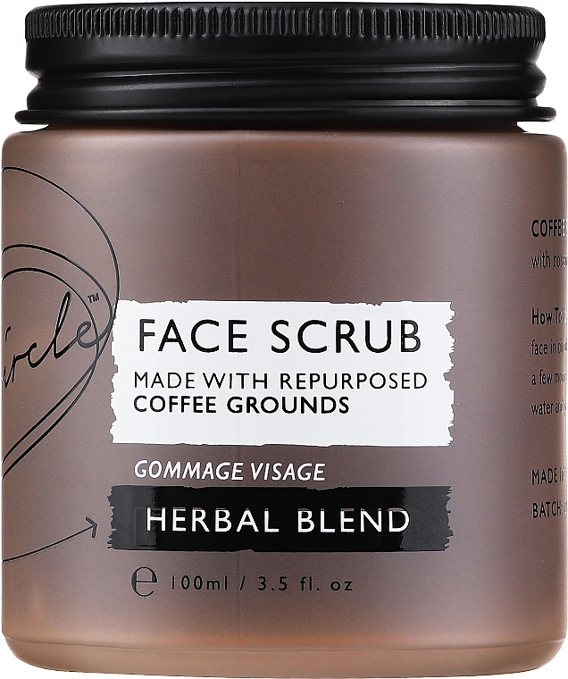 Кавовий скраб для обличчя "Трав'яний" - UpCircle Coffee Face Scrub Herbal Blend (в банці) — фото N1