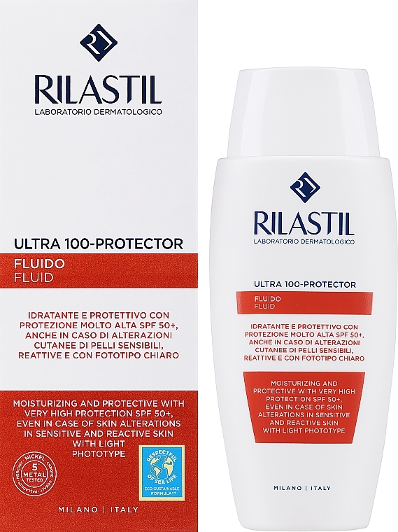 Сонцезахисний флюїд для обличчя та тіла - Rilastil Sun System Ultra 100-Protector SPF50+ — фото N2
