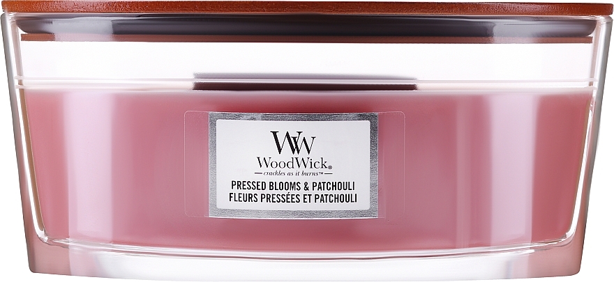 Ароматическая свеча в стакане - Woodwick Ellipse Candle Pressed Blooms & Patchouli — фото N1