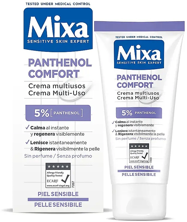 Универсальный крем с 5% пантенолом - Mixa Panthenol Comfort Multi-Use Cream — фото N2