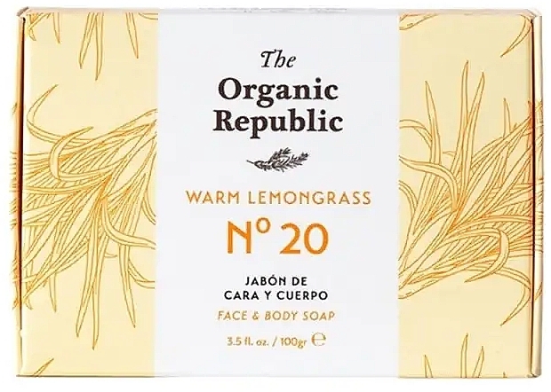 Мило - The Organic Republic Lemongrass Face Body Soap — фото N1