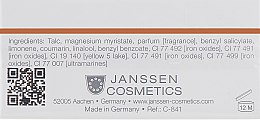 Рассыпчатая матирующая пудра-камуфляж - Janssen Cosmetics Cosmeceutical Make Up Perfect Powder Fixing — фото N2