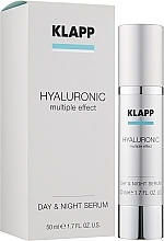 УЦІНКА Сироватка для обличчя "Гіалуронік день-ніч" - Klapp Hyaluronic Multiple Effect Day & Night Serum * — фото N2