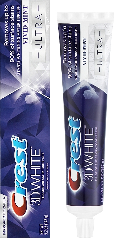Отбеливающая зубная паста + защитой эмали - Crest 3D White Ultra Vivid Mint — фото N2