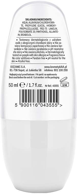 Антиперспірант - AA Cosmetics Deo Anti-Perspirant Sensitive 24H — фото N2