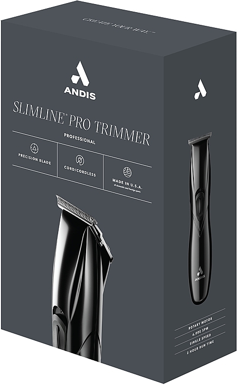 Тример для окантування, чорний - Andis D-8 Slimline Pro Li T-Blade — фото N3