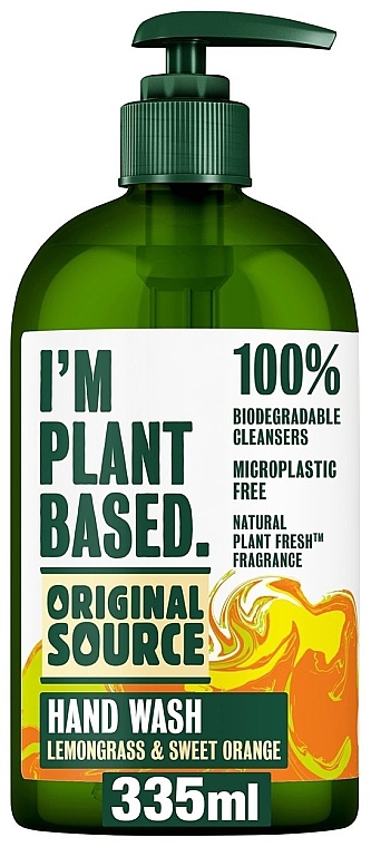 Жидкое мыло для рук - Original Source I'm Plant Based Hand Wash Lemongrass And Sweet Orange — фото N1