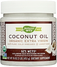 Парфумерія, косметика Кокосове масло нерафіноване холодного пресування - Nature’s Way Coconut Oil Organic Extra Virgin