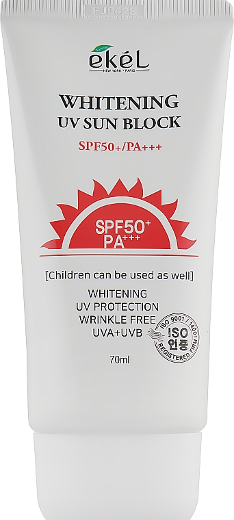 Солнцезащитный крем с отбеливающим эффектом SPF 50+/PA+++ - Ekel Whitening UV Sun Block
