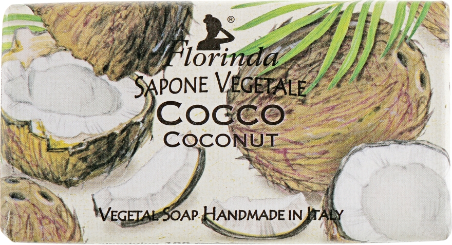 Мило натуральне "Кокос" - Florinda Sapone Vegetale Coconut