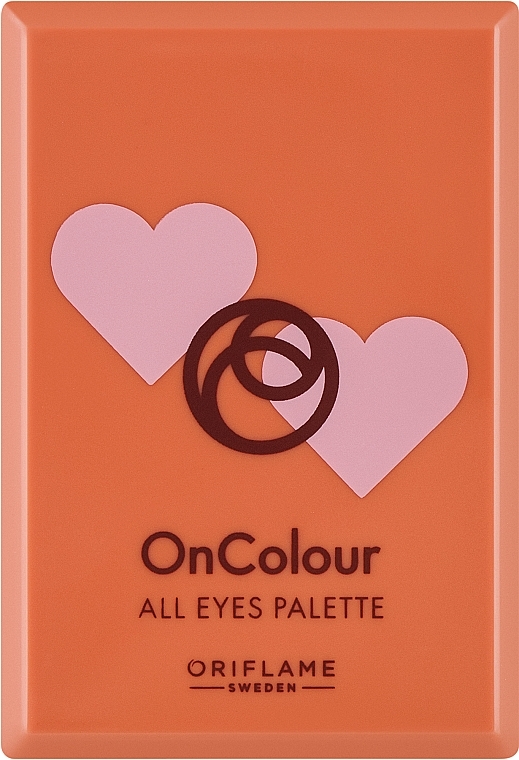 Палетка теней для век, персиковая - Oriflame OnColour All Eyes Palette — фото N2
