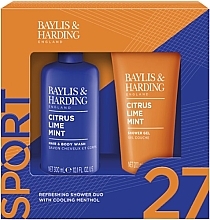 Набор - Baylis & Harding Citrus Lime & Mint Men's Refreshing Shower Duo Gift Set (sh/gel/200ml + shm/300ml) — фото N1