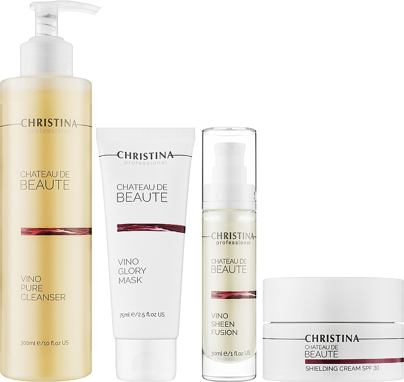 Подарочный набор - Christina Chateau de Beaute (fluid/30ml + f/gel/300ml + f/mask/75ml + f/cr/50ml) — фото N2