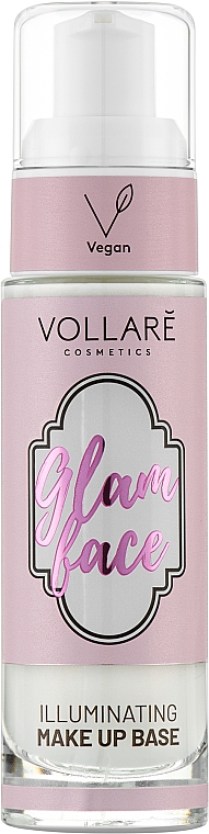 База під макіяж "Сяйна" - Vollare Vegan Glam Face Make-Up Base — фото N1