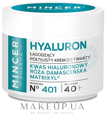 Успокаивающий крем для лица "Дамасская роза" 40+ - Mincer Pharma Hyaluron Face Cream — фото 50ml