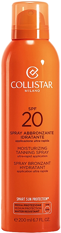 Зволожуючий спрей для засмаги - Collistar Moisturizing Tanning Spray SPF20 200ml — фото N1