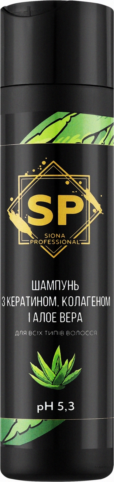 Шампунь с кератином коллагеном и алоэ вера - Siona Professional — фото 250ml