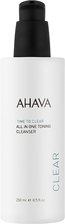 Очищающее и тонизирующее средство для лица и глаз - Ahava Time To Clear All in One Toning Cleanser (тестер) — фото N1