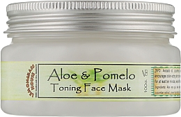 Парфумерія, косметика Маска для обличчя "Алое і помело" - Lemongrass House Aloe&Pomelo Toning Face Mask