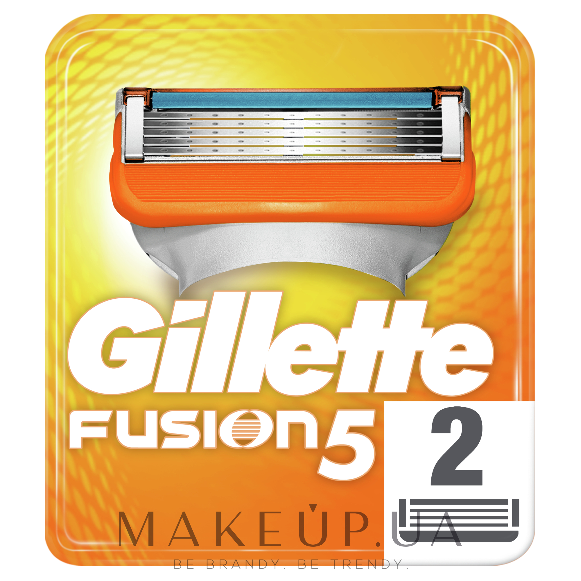 Сменные кассеты для бритья, 2 шт. - Gillette Fusion — фото 2шт