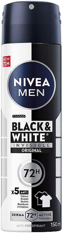 Антиперспирант "Черное и Белое невидимый: классический", спрей - NIVEA MEN Black & White Invisible Original Anti-Perspirant