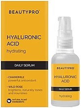 Щоденна сироватка для обличчя з гіалуроновою кислотою - BeautyPro Hydrating Hyaluronic Acid Daily Serum — фото N1