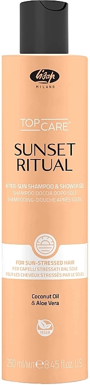 Шампунь и гель для душа - Lisap Top Care Sunset Ritual After-Sun Shampoo & Shower Gel — фото N1