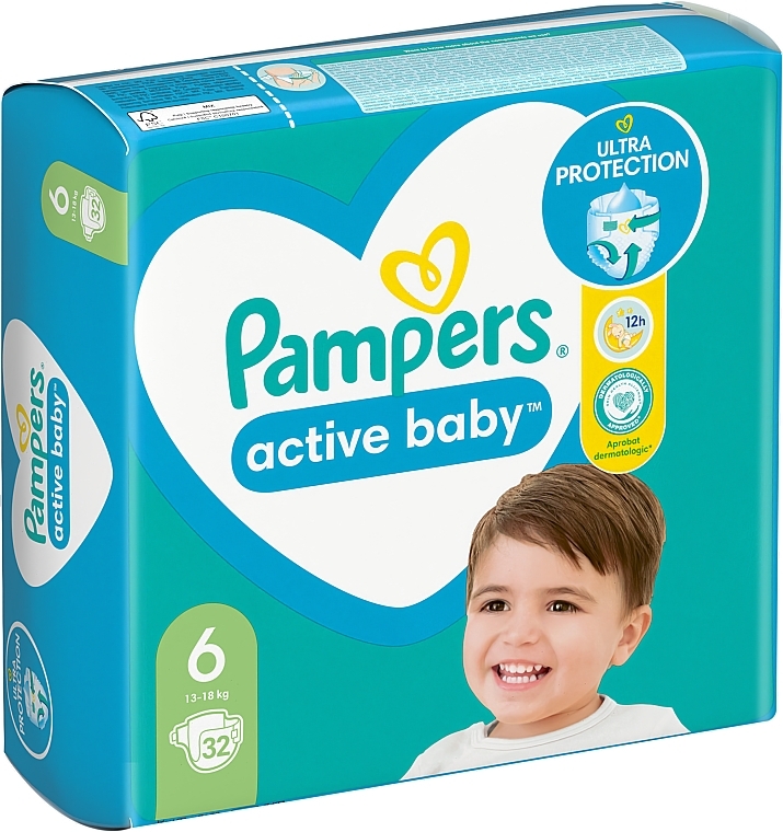 Подгузники Active Baby 6 (13-18 кг), 32 шт. - Pampers — фото N8